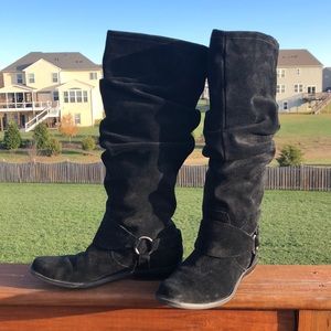 Franco Sarto Black Suede Boots